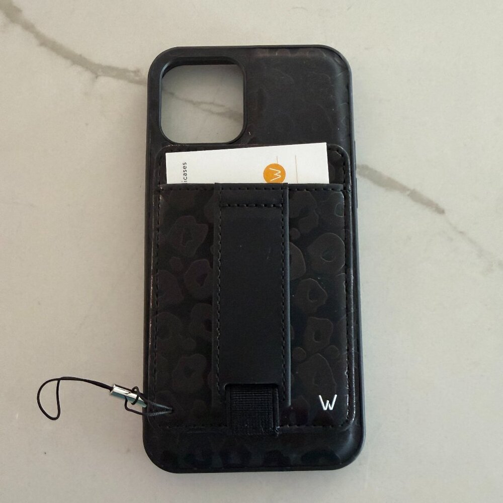 iPhone 12 pro Walli case Blacked Out Leopard Magnetic Case and Wallet - Picture 4 of 5